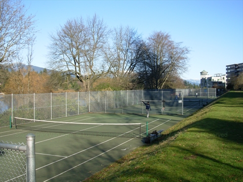 Lost Lagoon Tennis Courts in Stanley Park, Vancouver, BC, Canada
