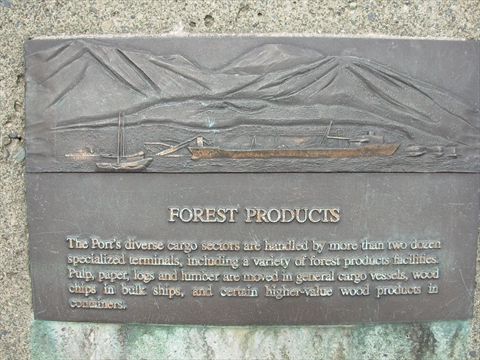 Port of Vancouver Lookout Forest Products plaque