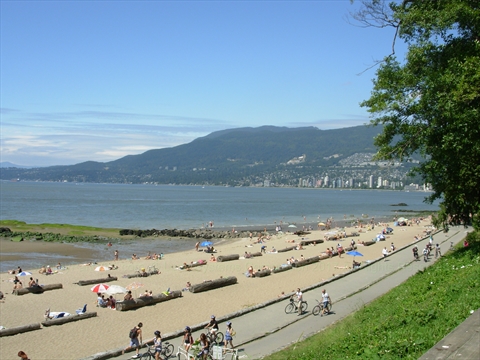 Third Beach in Stanley Park, Vancouver, British Columbia Canada