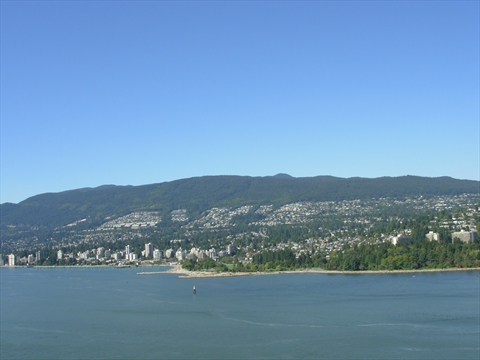 West Vancouver as viewed from Prospect Point Lookout in Stanley Park