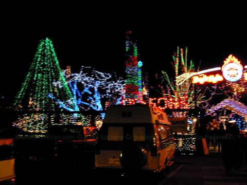 Bright Nights Christmas Miniature Train in Stanley Park, Vancouver, BC, Canada