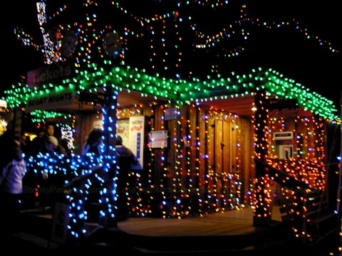 Bright Nights Christmas Miniature Train in Stanley Park, Vancouver, BC, Canada