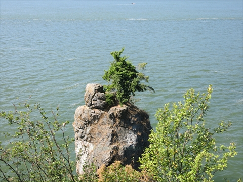 Siwash Rock Lookout in Stanley Park, Vancouver, BC, Canada
