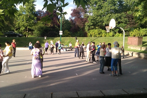 Weekly Dancing at Ceperley Park in Stanley Park, Vancouver, BC, Canada