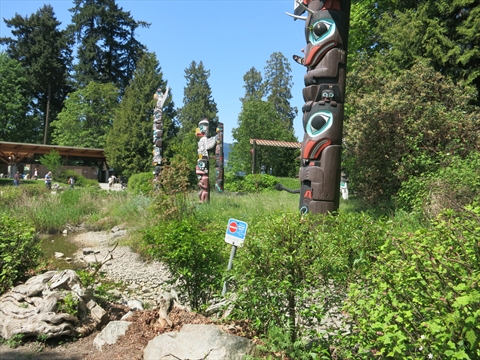 The Totem Poles in Stanley Park, Vancouver, BC, Canada