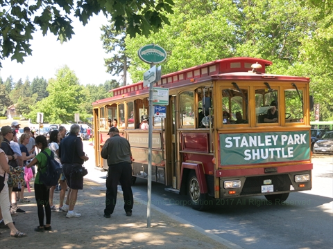 Stanley Park Shuttle in Stanley Park, Vancouver, BC, Canada