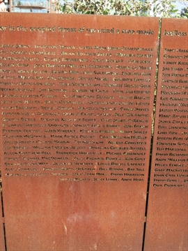 panel of Vancouver AIDS Memorial at English Bay, Vancouver, BC, Canada