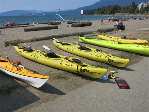 Kayak/Paddleboard Rentals at English Bay, Vancouver, BC, Canada