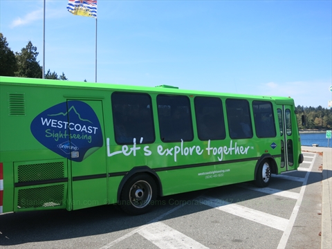 Guided Tour Bus in Stanley Park, Vancouver, BC, Canada