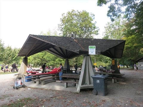 Picnic area in Stanley Park, Vancouver, BC, Canada
