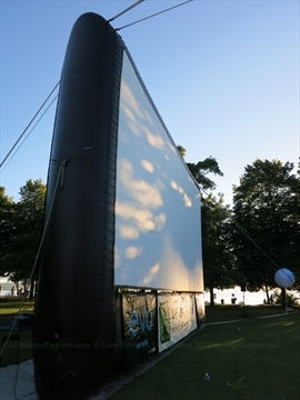 Giant Movie Screen at Ceperley Park in Stanley Park, Vancouver, BC, Canada