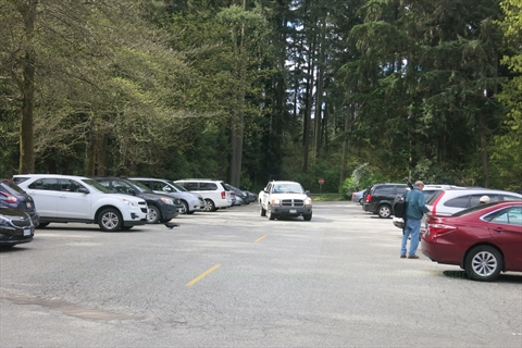 Parking at Stanley Park Junction in Stanley Park, Vancouver, BC, Canada