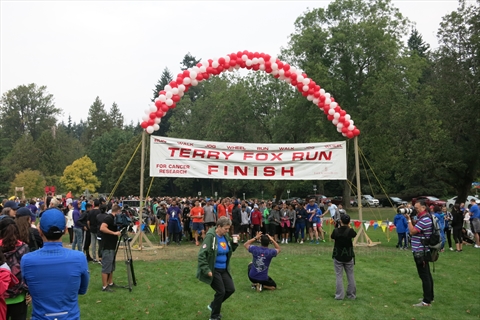 Terry Fox Run at Ceperley Park in Stanley Park, Vancouver, BC, Canada