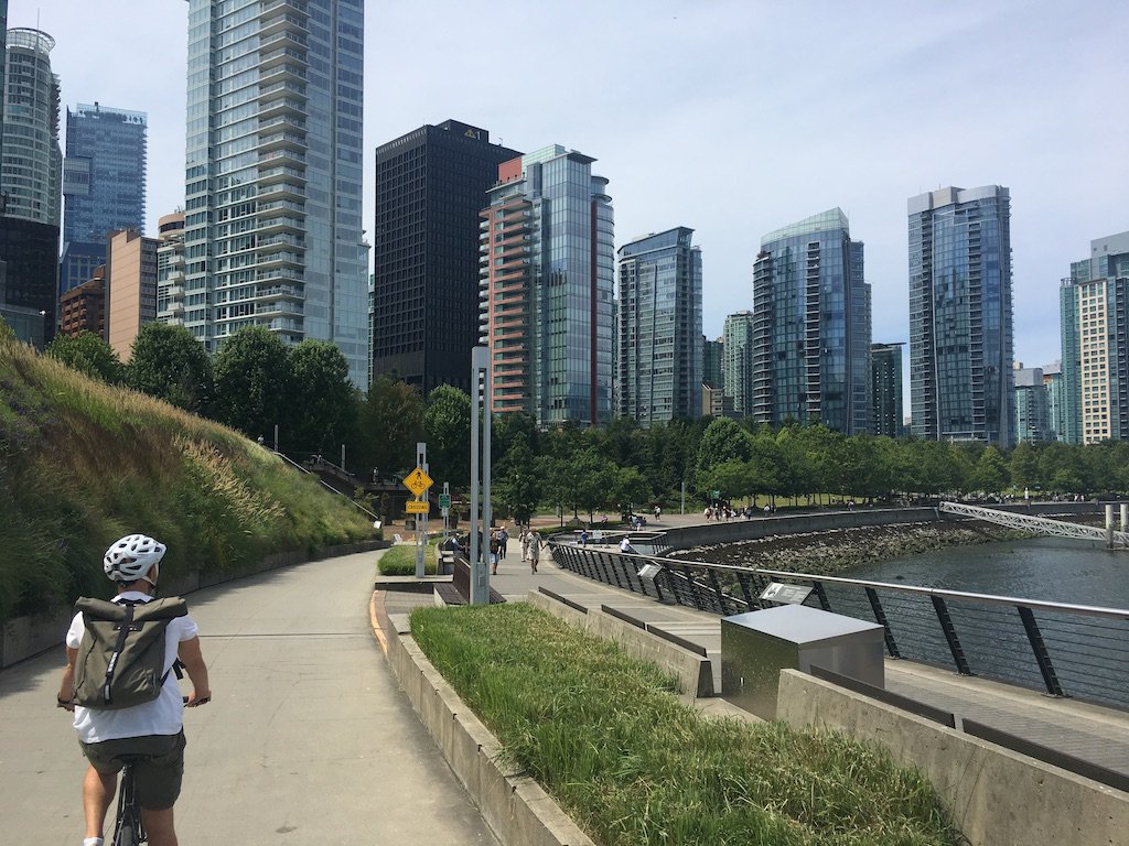 Coal Harbour Seawall in Stanley Park, Vancouver, BC, Canada