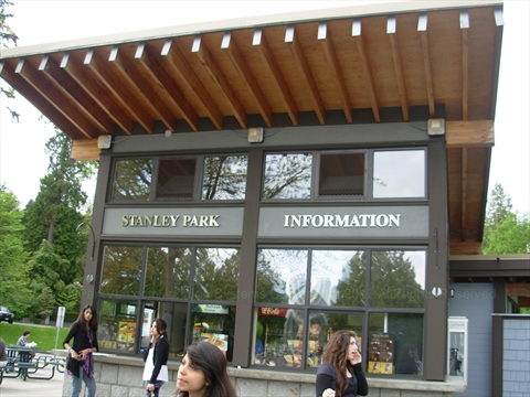 Information Booth in Stanley Park, Vancouver, BC, Canada