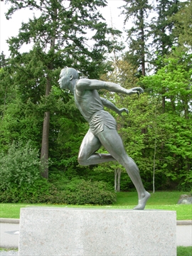 Harry Jerome Statue in Stanley Park, Vancouver, BC, Canada