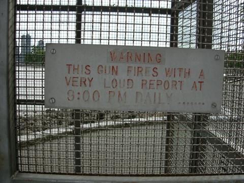 Nine O'Clock Gun in Stanley Park, Vancouver, BC, Canada