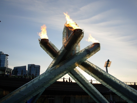 2010 Winter Olympic Cauldron at Jack Poole Plaza, Vancouver, BC, Canada