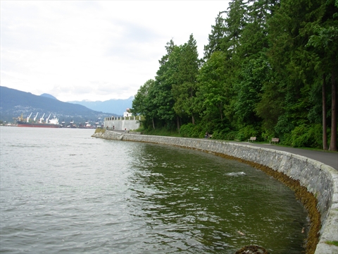 Seawall in Stanley Park, Vancouver, BC, Canada