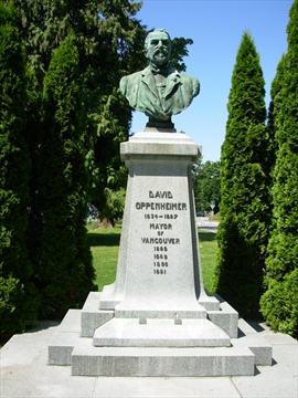 David Oppenheimer Statue in Stanley Park, Vancouver, BC, Canada