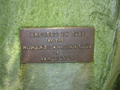 plaque on E Pauline Johnson memorial