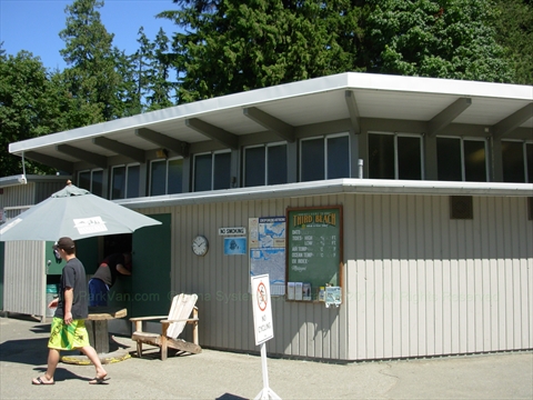 Washrooms at Third Beach in Stanley Park, Vancouver, BC, Canada