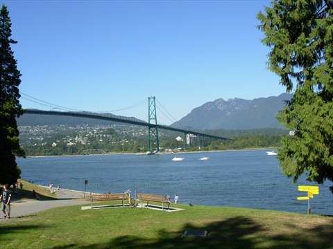 Lions Gate Bridge, Stanley Park, Vancouver, BC, Canada