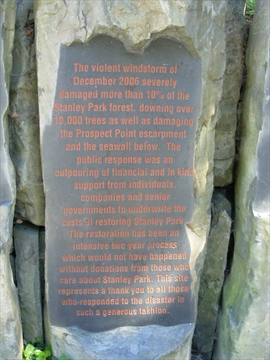 Windstorm Monument plaque