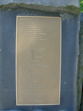 Windstorm Monument plaque