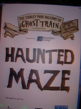 Halloween Ghost Train in Stanley Park, Vancouver, BC, Canada