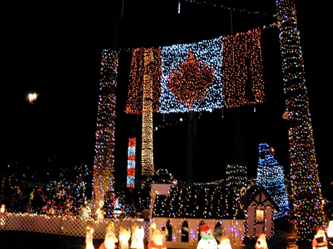 Christmas Train in Stanley Park, Vancouver, BC, Canada