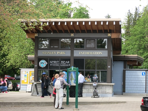 Information Booth concession stand in Stanley Park, Vancouver, BC, Canada