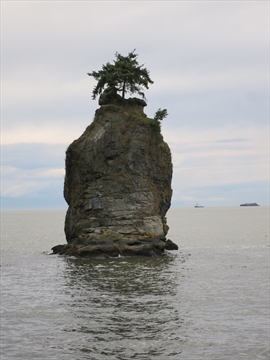 Siwash Rock in Stanley Park, Vancouver, BC, Canada