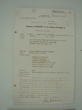 Errol Flynn Death Certificate