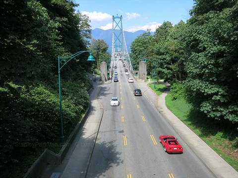 Stanley Park Causeway in Stanley Park, Vancouver, BC, Canada