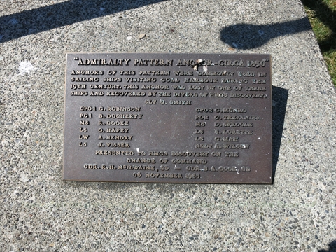 Admiralty Pattern Anchor plaque in Stanley Park