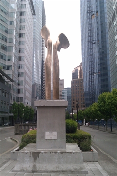 Nike Statue in Stanley Park, Vancouver, BC, Canada