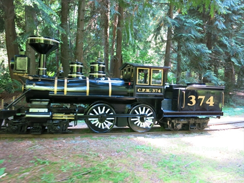 Summer Miniature Train in Stanley Park, Vancouver, BC, Canada
