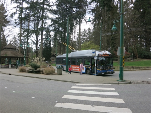 Bus Loop near Stanley Park Junction in Stanley Park, Vancouver, BC, Canada