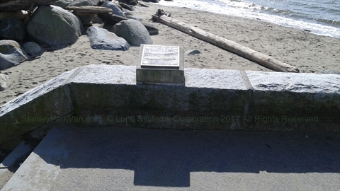 English Bay Seawall plaque