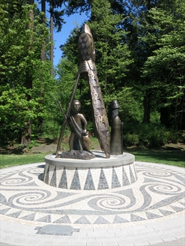 Portuguese Joe Statue in Stanley Park, Vancouver, BC, Canada