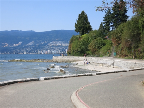 Seawalls in Stanley Park, Vancouver, British Columbia Canada