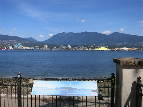 West and North Vancouver Lookout in Stanley Park, Vancouver, BC, Canada
