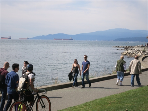 English Bay Seawall, Vancouver, BC, Canada