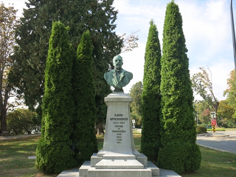 David Oppenheimer Statue in Stanley Park, Vancouver, BC, Canada