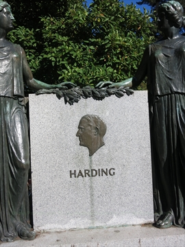 President Harding Memorial plaque in Stanley Park, Vancouver, BC, Canada