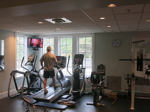 Vancouver Rowing Club fitness room in Stanley Park, Vancouver, BC, Canada