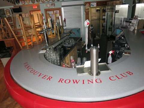 Vancouver Rowing Club bar in Stanley Park, Vancouver, BC, Canada