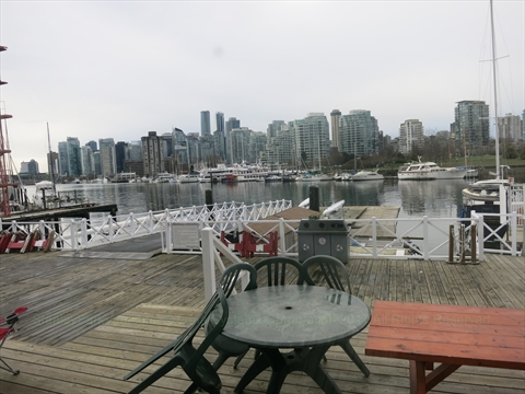Vancouver Rowing Club patio in Stanley Park, Vancouver, BC, Canada