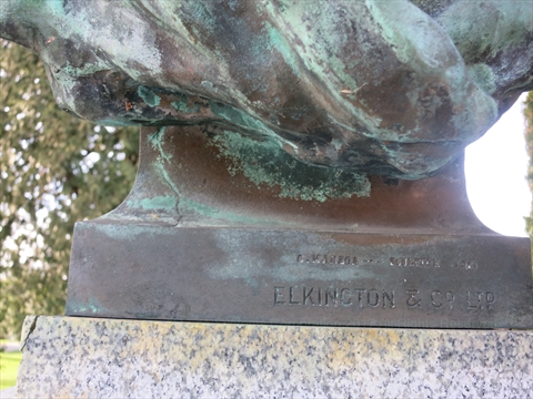 David Oppenheimer Statue inscription at bottom